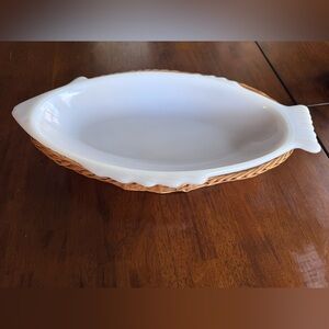 Glasbake 1950’s- 1960’s Vintage milk glass